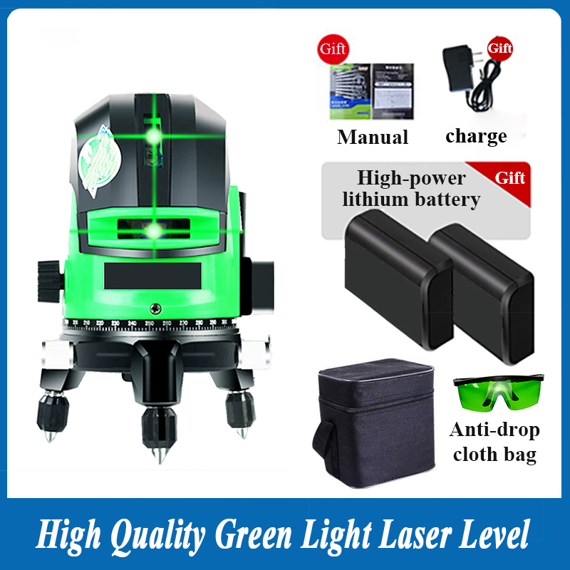 Industrial Laser Level - Высокоточный 4D сильный светло-зеленый лазерный уровень