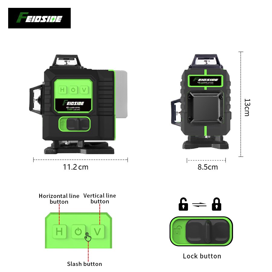 Лазерный уровень FEIDSIDE 16/1 – обзор и цена Industrial Laser Level